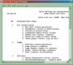 Check List Outline